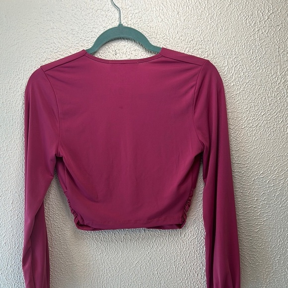 Renee C. Pink Fitted Crop Blouse - Picture 8 of 11